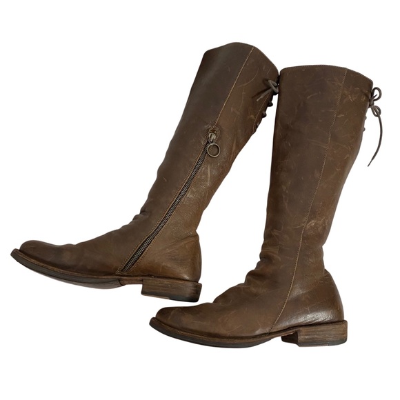 Fiorentini + Baker Emma Lace Up Back High Boots Medium Brown Leather Size 8 38 - Picture 4 of 16